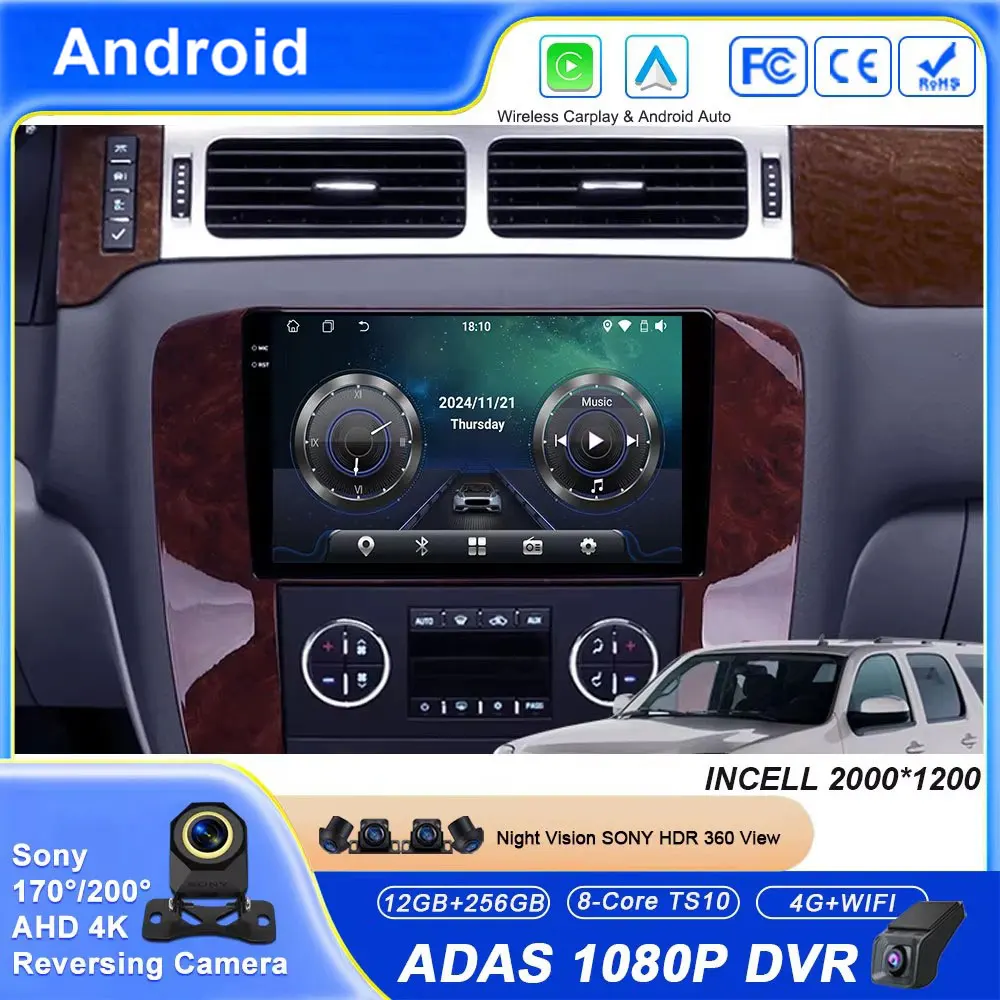 

Car For GMC Yukon 3 GMT 900 For Chevrolet Tahoe 3 GMT900 2006-2014 For Chevrolet Silverado 2 GMT901 2007-2013 Android Multimedia