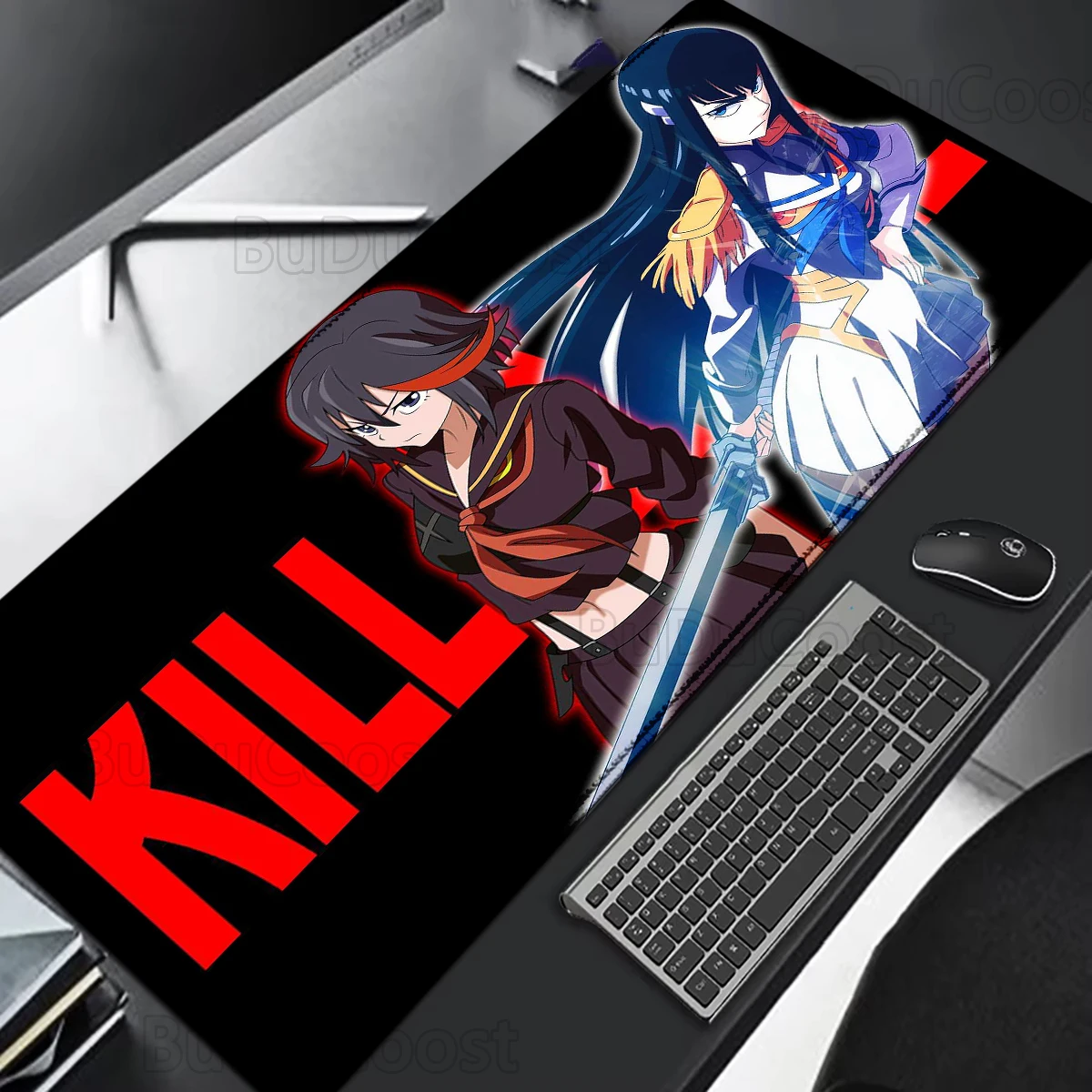 Anime Kill La Kill Tappetino per mouse da scrivania Carino Matoi Ryuuko HD Tappetino da scrivania Tappetini per tastiera da gioco estesi XXL Gamer Mousepad 90x40 Tappetino da tavolo
