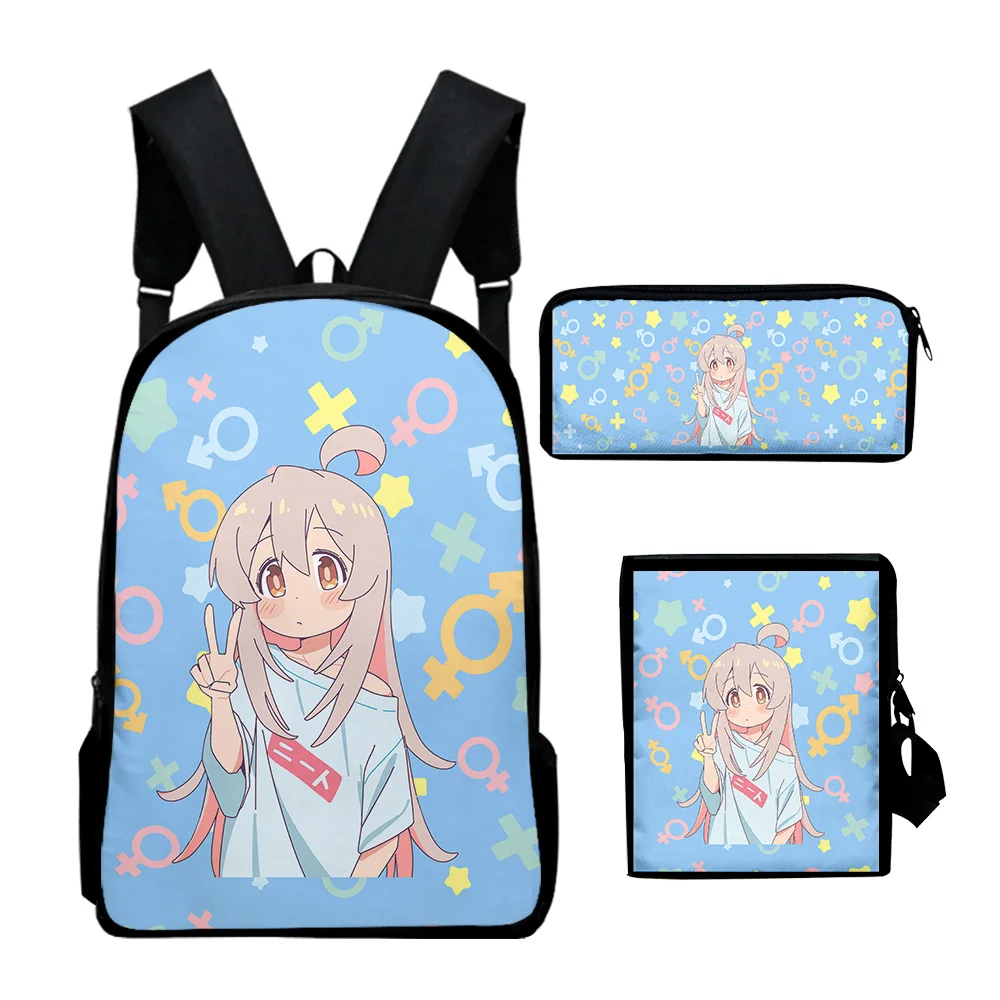 

2023 New Onimai I'm Now Your Sister Anime Backpack 3 Pieces Sets Shoulder Bags Manga Daypack Zipper Bag Unique Pencil Bag