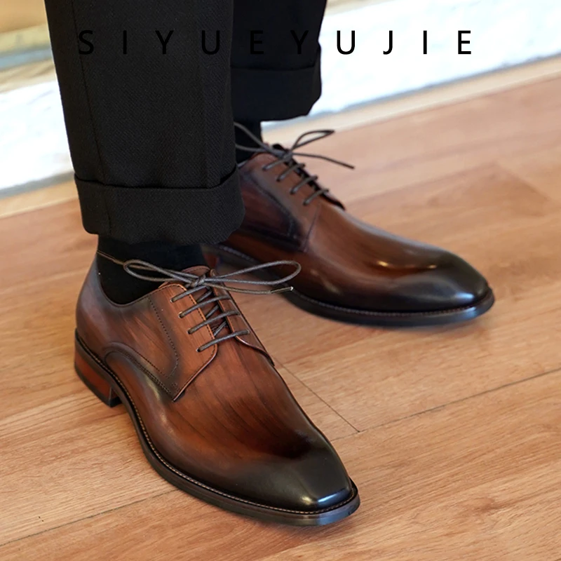 Designer shoes Gentleman men's genunine leather business casual shoes really top grade leather excellent quality wedding shoes