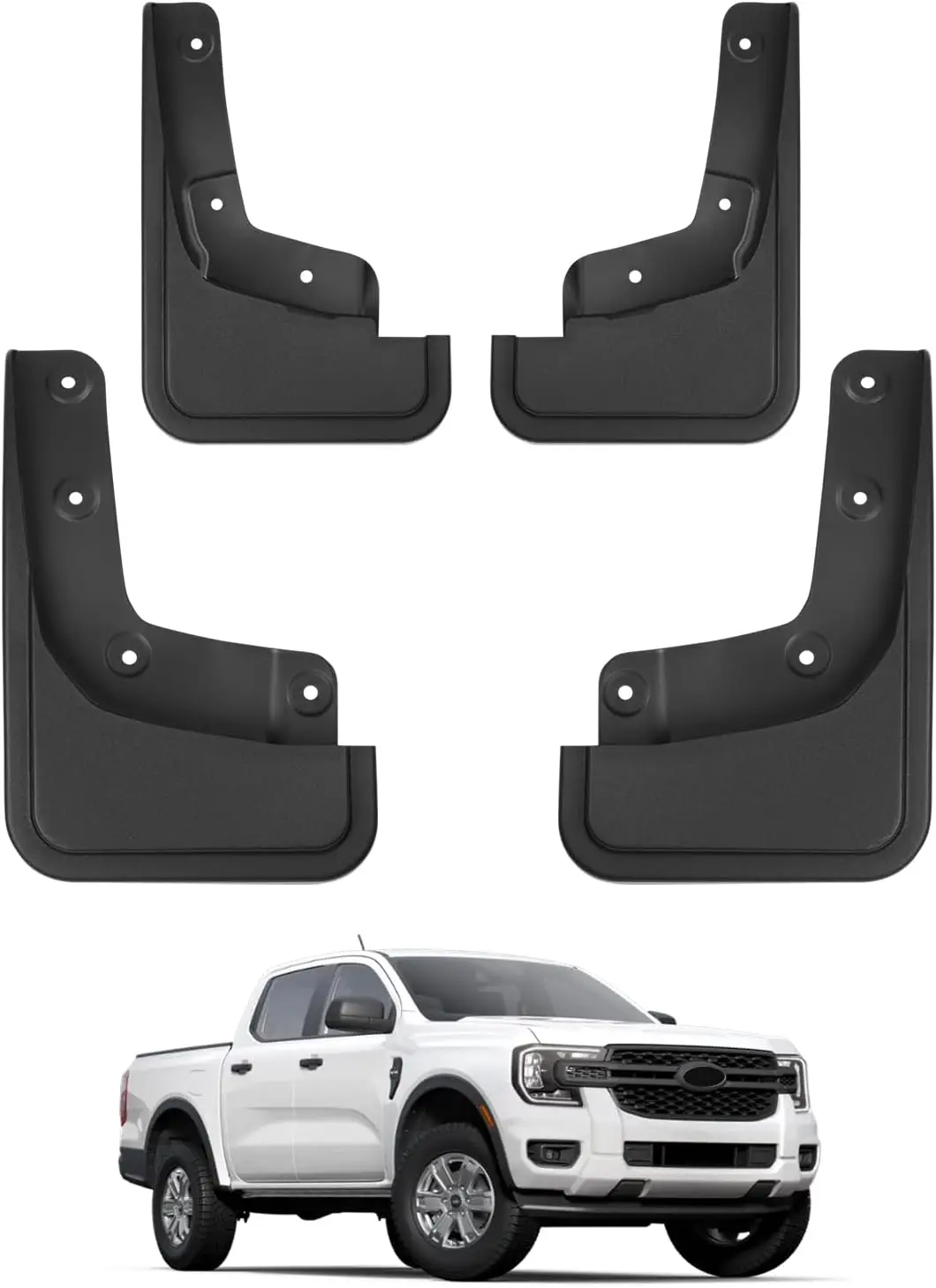 Mud Flaps For Ford Ranger US Version 2024-2026 Mudflap Fender Flares Splash Guards 4PCS Car Mudguards Exterior Accessories view 2