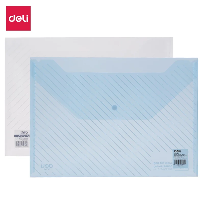 

Deli E5501 Stripe Design Durable Document Bag Learning Stationery High Quality