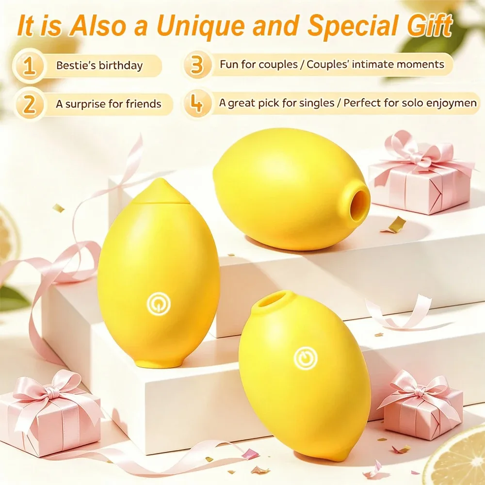 Lemon Sucking Vibrator Nipple Stimulator Vibrating Egg Vacuum Suction Oral Clit Massager Masturbator Sex Toy for Women view 6