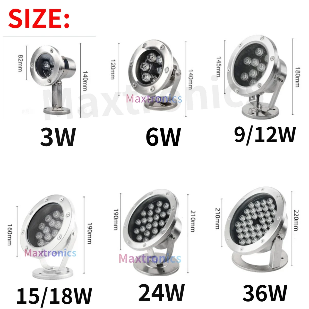 6/9/12/15/18/24/36W NEW With Remote Control AC24V RGB Fountain Light Outdoor Garden Landscape Pool Spotlight LED Underwater Lamp