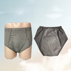 Men Diaper Underwear Urinary Incontinence Elderly Leak Proof Care Pants Crotch Diaper Waterproof Washable Breathable Underwear