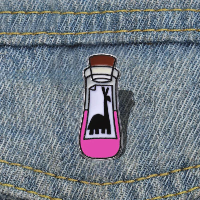 Pines Lapel Badges Fun Cartoon Movie Jewelry Gift for Kids Friends Kuzco’s Potion Enamel  Brooch Custom Purple Llama Potion