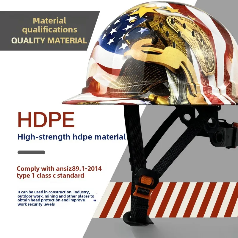 Safety Helmet Wide Full Brim Hard Hat Lightweight High Strength Work Cap Construction Railway Metallurgy Mine Summer Sunshade