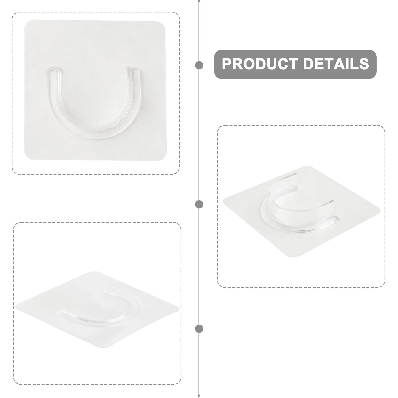 Rideau de douche adhésif en plastique transparent, support le plus récent, prompt ket
