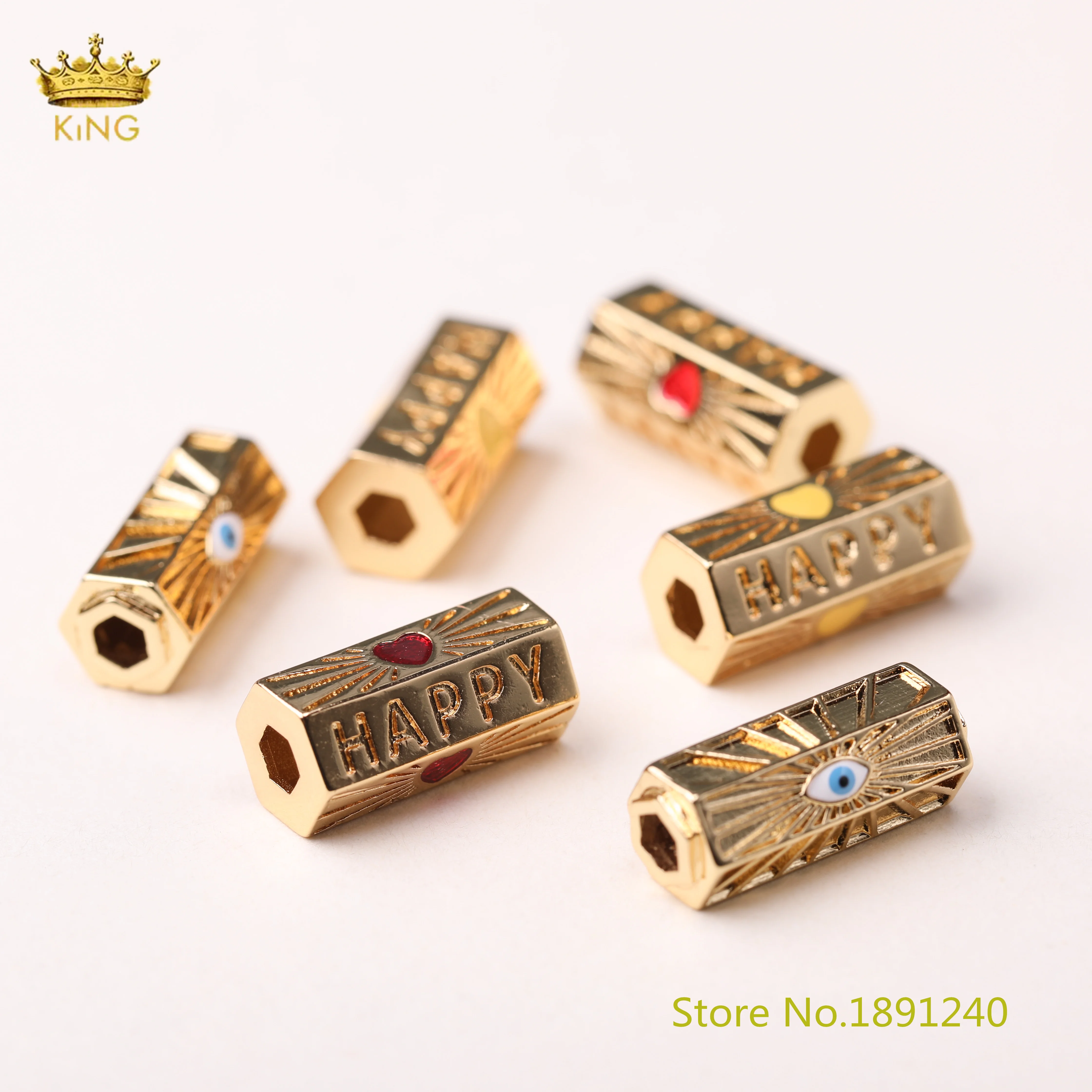 

5pcs Enamel Love Heart Happy Charm,Eye Alloy Charm Pendant Beads,Barrel Charms,Supply Jewelry Charms for Earring Necklace Making