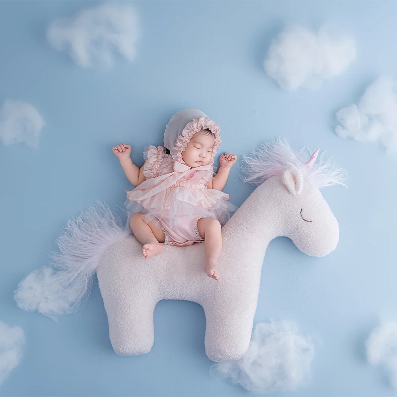 الوليد التصوير الدعائم الإبداعية يونيكورن تشكل دمية التقطت الصور وتتسابق طفلة ازياء استوديو صور اطلاق النار الملحقات #5