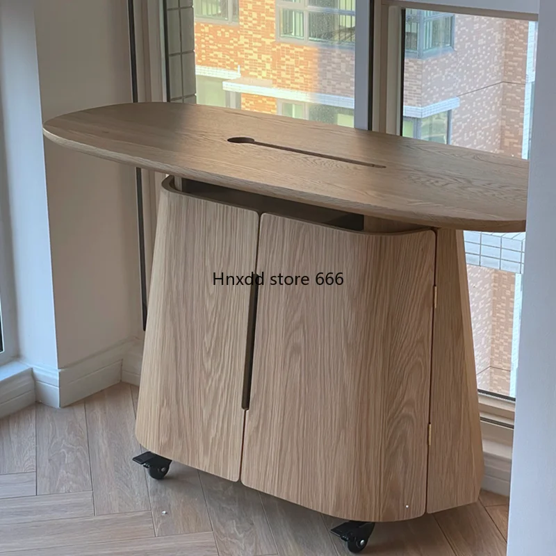 Solid wood small household removable tea table Simple modern tea table