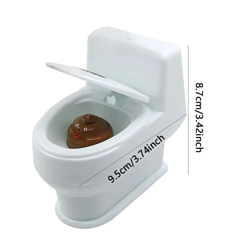 Prank Squirt Toilette Mini Lustiges Squirt Wassertoliet mit 3D Poop Lustiger Witzknebel Geheimes Squirting Toilettenspielzeug für Jungen und Mädchen
