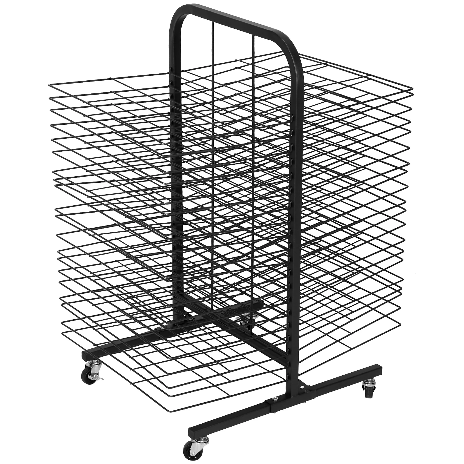 

20-Shelf Art Drying Rack with Lockable Wheels Canvas Rack Removable Shelves Art Storage Organizer for Classrooms and Art Studios