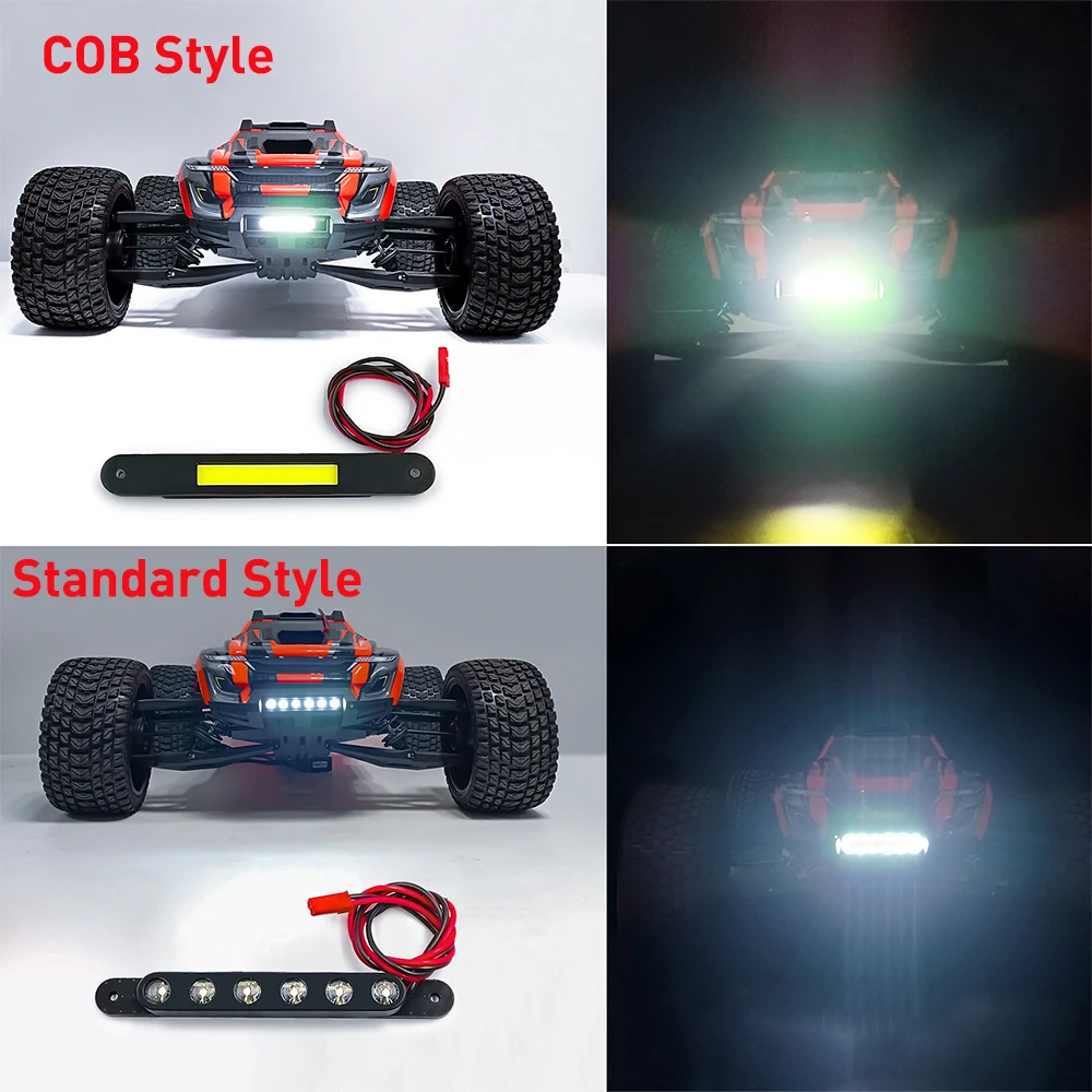 TRINOOD Headlights Taillights Kit Plug Play LED Light Bar Spotlight for 1/6 XRT 8S 4S 4WD Upgrade Parts