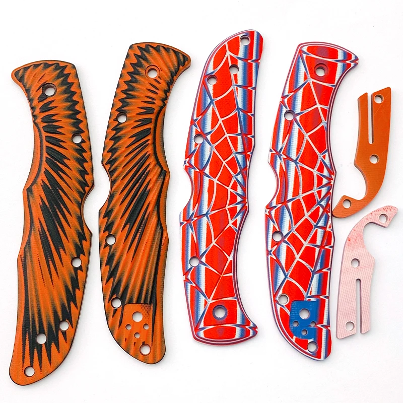 1 par de empuñaduras de hoja G10 para Spider Endua 4 C10 cuchillo plegable Material de parche empuñaduras de telaraña accesorios DIY