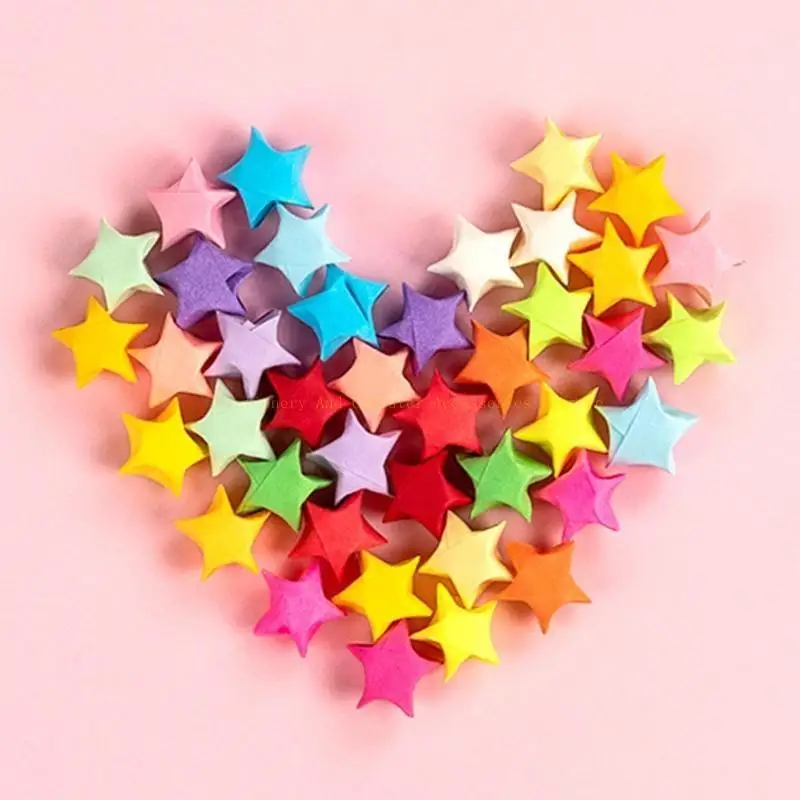 Double Sided Star Paper Strips Decorations Folding Paper for Art Crafts