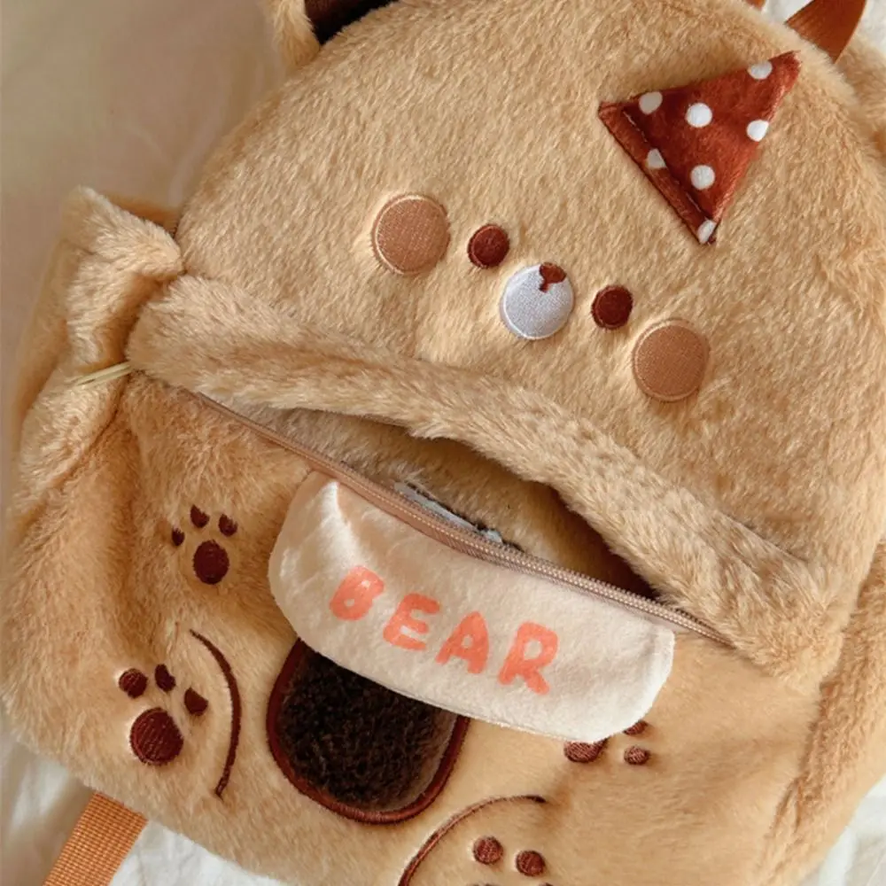 Large Capacity Cartoon Little Bear Backpack Doll Knapsack Animal Shoulder Bag Shoulder Bag JK Lolita Plush School Bag Lady