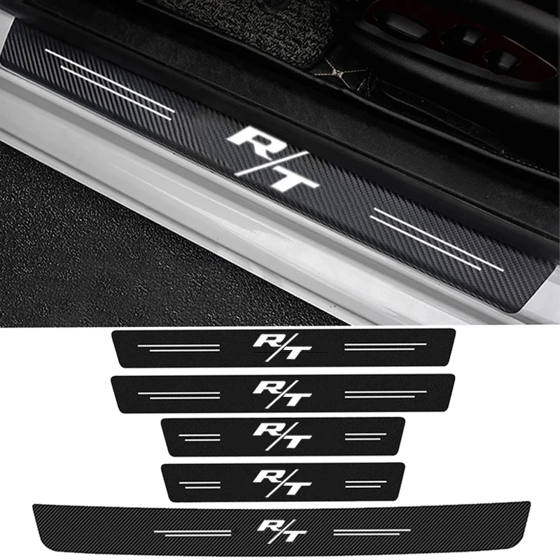 Car Door Sill Scratch Protection Trim Threshold Stickers for Dodge R/T SRT 6 8 10 Ram TRX Charger NITRO DART JOURNEY Accessories