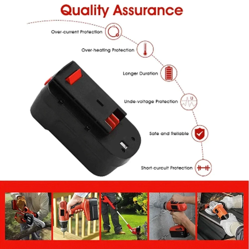 2026 18 فولت 6000 مللي أمبير بطارية أداة الطاقة لبلاك اند ديكر A18 A1718 A18NH HPB18 HPB18-OPE FS1800CS FS1800D FS1800D-2 FS1800ID