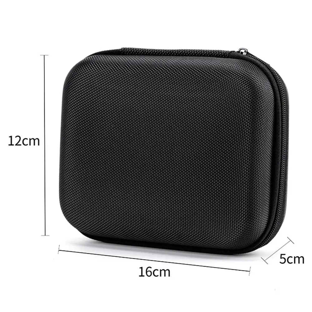Durable Hard Shell EVA Storage Box Mini Portable Pouch Carrying Bag Black Zipper Earphone Case Digital Accessories