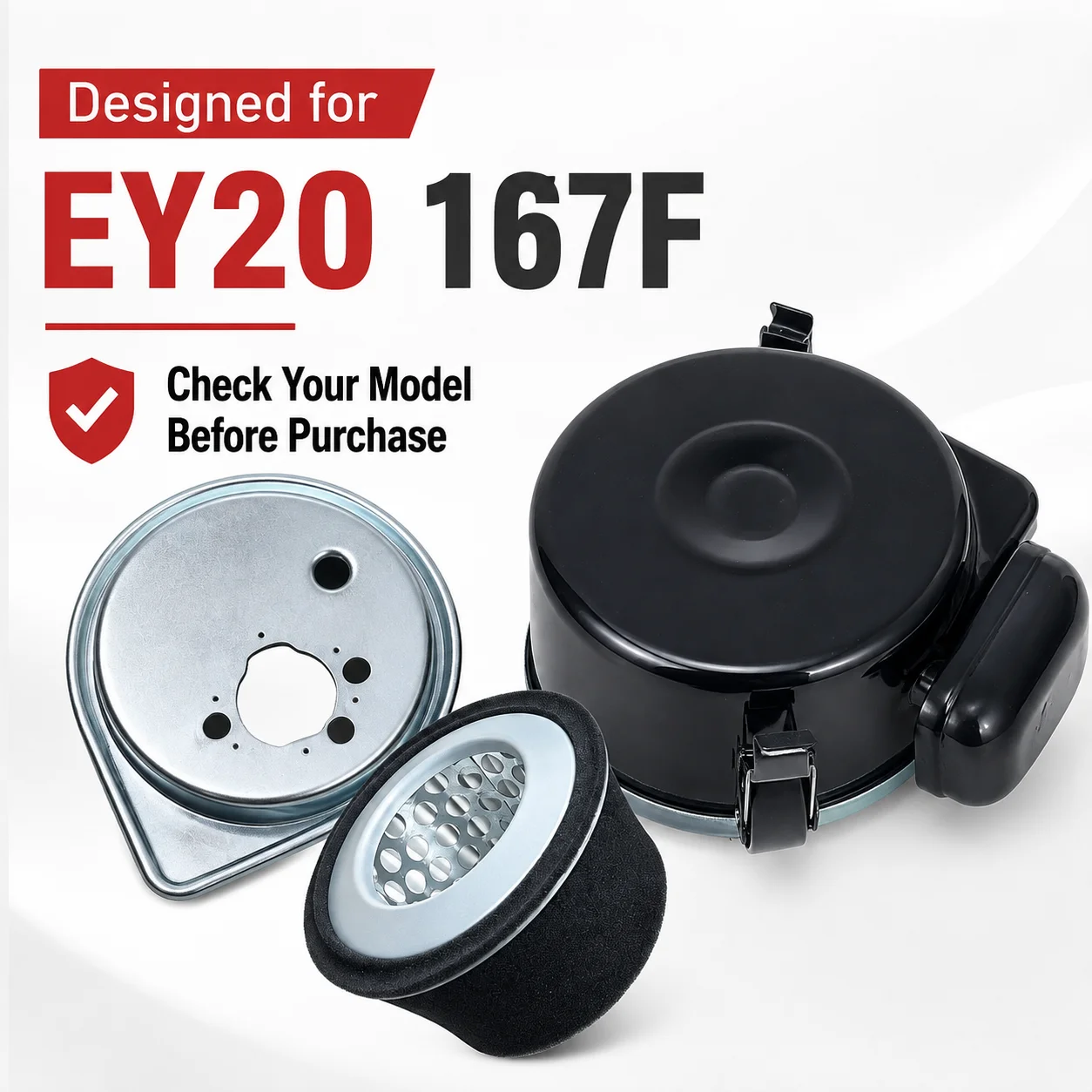 Air cleaner filter and housing assembly for Subaru Robin EY-20 167F