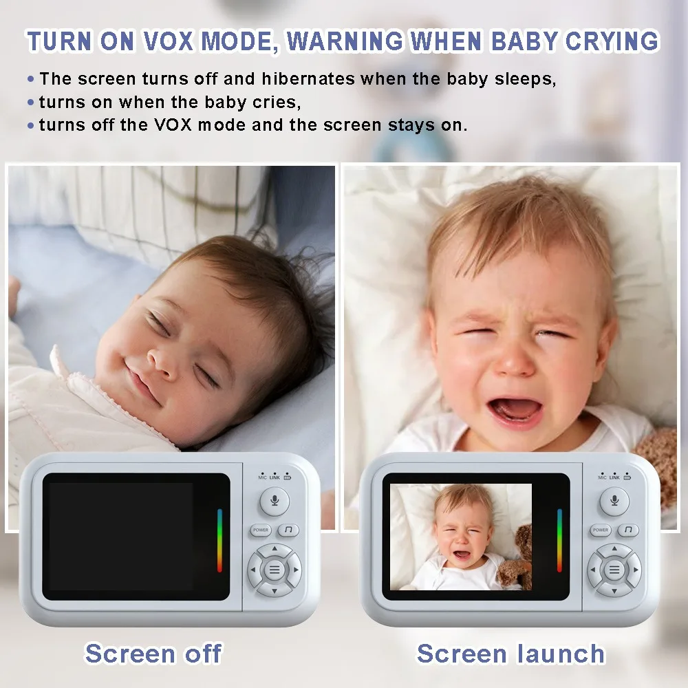 New No WiFi Video Baby Monitor 3.5 Inch HD LCD Babyphone Baby Surveillance Camera VOX Lullabies Nanny Security Monitor