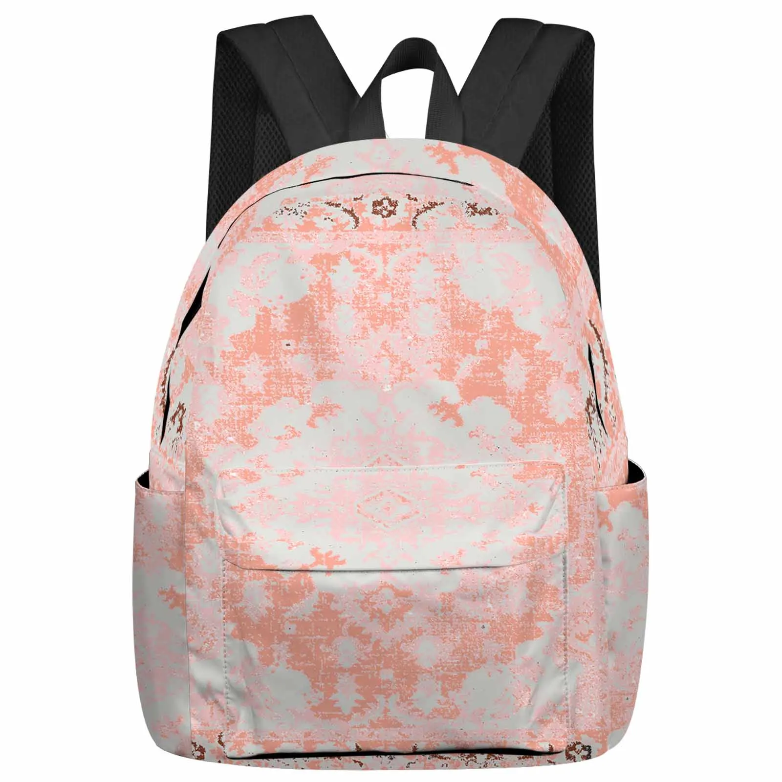 

Retro Carpet Texture Pink Backpacks Teenagers Student School Bags Laptop Custom Backpack Men Women Travel