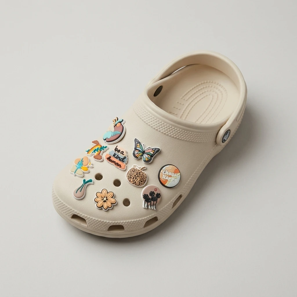1-10PCS Bohemian Butterfly Rainbow Flower PVC Sandal Shoes Buckle Charms Woman Clog Decorations Fit Backpack Party Present