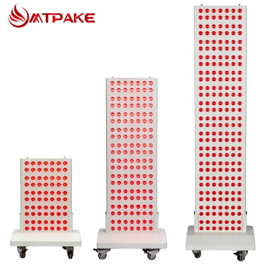 Panel do terapii światłem czerwonym LED z timerem, regulacją jasności, podwójnymi chipami LED 70/140/210, 660nm 630nm 850nm bliskie podczerwień do twarzy i całego ciała