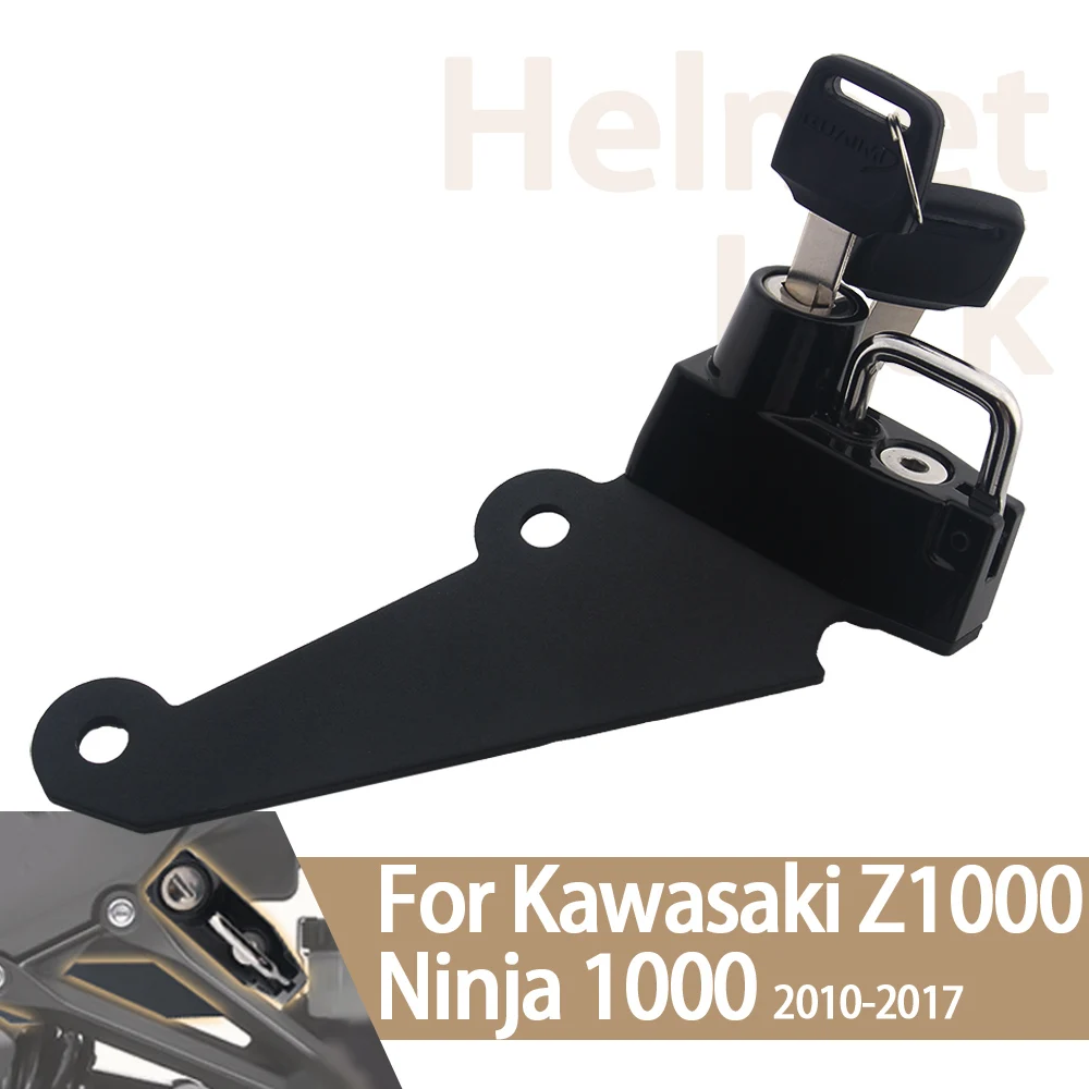 For Kawasaki Z1000 Ninja 1000 Helmet Lock Kit Motorcycle Helmets Security Anti-Theft Lock Rust-Proof Sturdy Aluminum Accessories