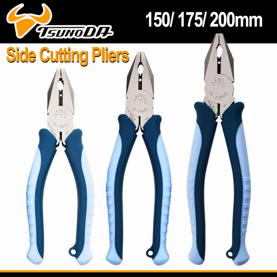 TSUNODA King TTC Combination Pliers Wire Cutter Diagonal Cutter Europe-typ Side Cutting Plier TP-150|TP-175|TP-200