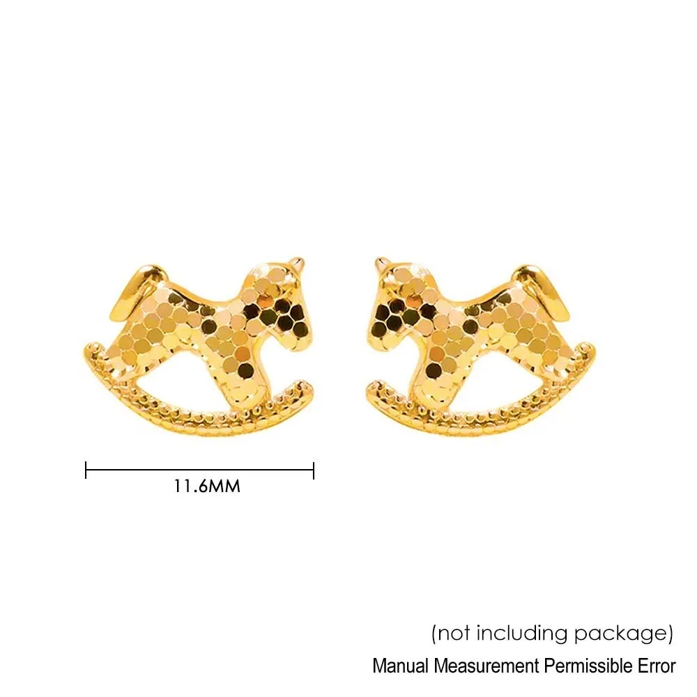LAMOON Vintage Horse Pendant Gold Vermeil Necklace For Women Luxury Cute Horse 925 Sterling Silver Layering Fine Jewelry Gift