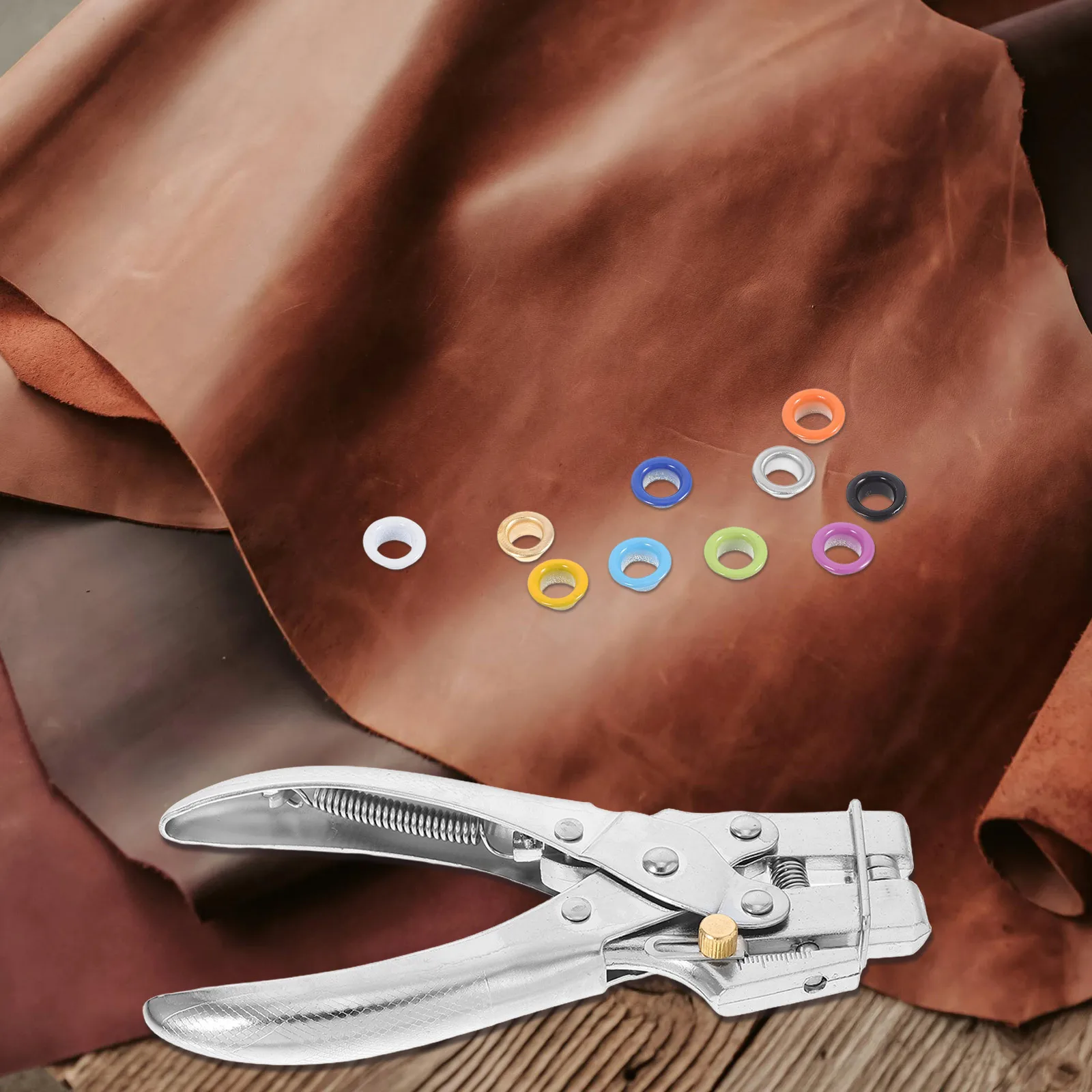 

1Set Eyelet Tool Fabric Hole Punch Handheld Press Pliers Metal Grommet Kit Lightweight Durable Sewing Accessories