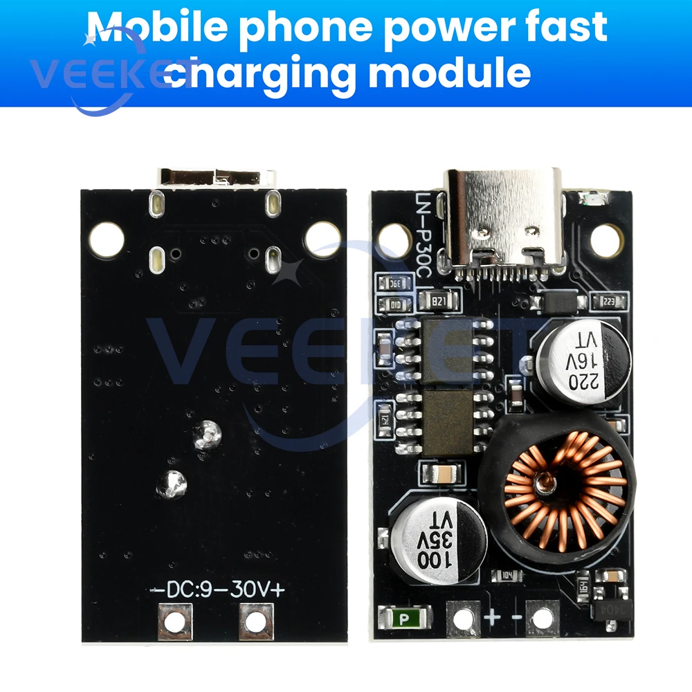 

PD3.0 QC3.0 Fast Charging Module DC10-30V 30W Cell Phone Power Fast Charging Module Car Charging Type-C