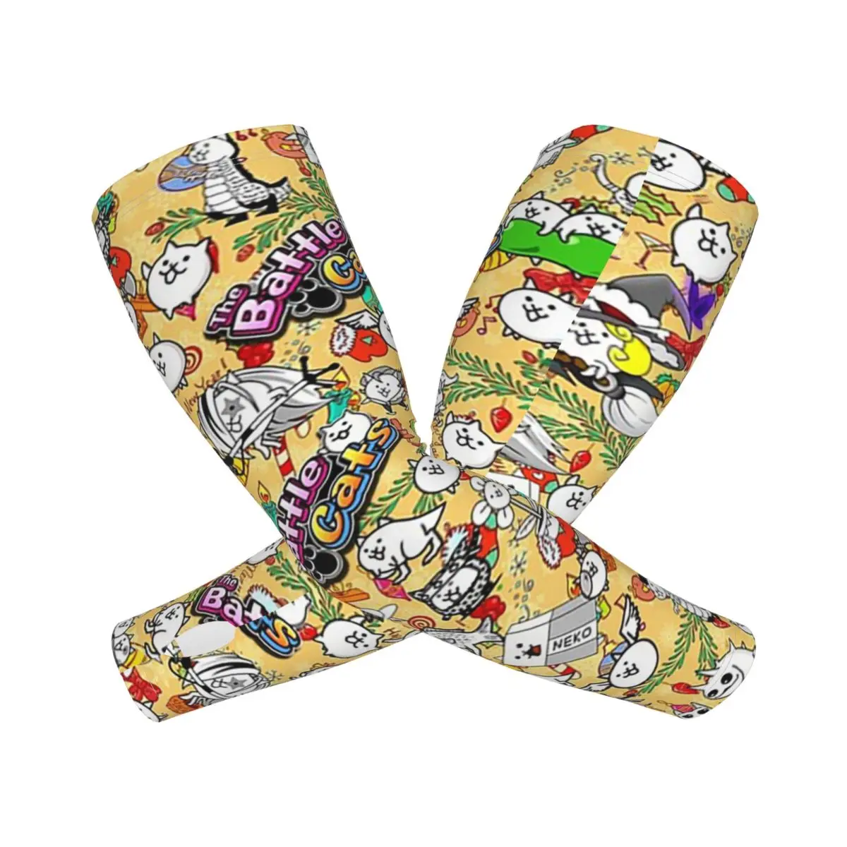 Battle Cats Outdoor Arm Sleeves Sun UV Protection Cover Summer Ice Silk Cycling Tattoo Sleeves