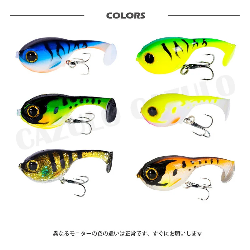 2023 Balloonfish Lokken 60Mm 9.5G Enkele Haak Zinken Leurre Souple Zacht Aas Pesca Accesorios Isca Kunstmatige Vissen Apparatuur