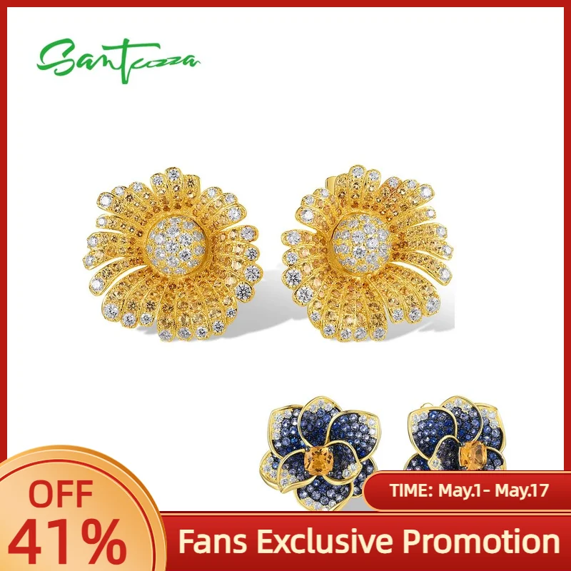 santuzza-pure-925-sterling-silver-earrings-for-women-shiny-yellow-nano-crysta-white-cz-luxury-sun-flower-earrings-fine-jewelry