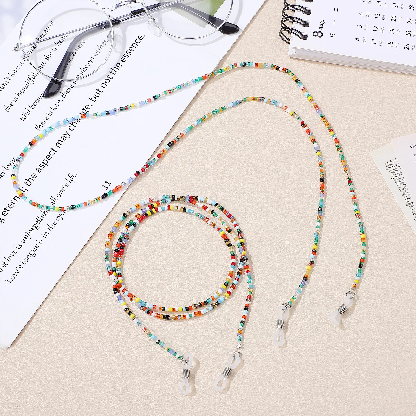 

2Pcs Eyeglass Chain Delicate Vintage Holder Chains NonSlip Design Eyeglass Strap MetalChains PerfectDecoration NeckRope