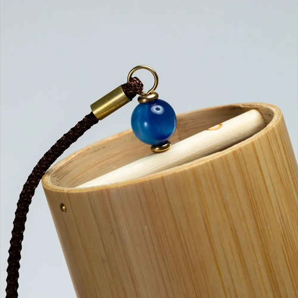 Craft Handmade Bamboo Wind Chimes Hand Cranked Simple Yard Pendant Antique Hanging Decoration Outdoor