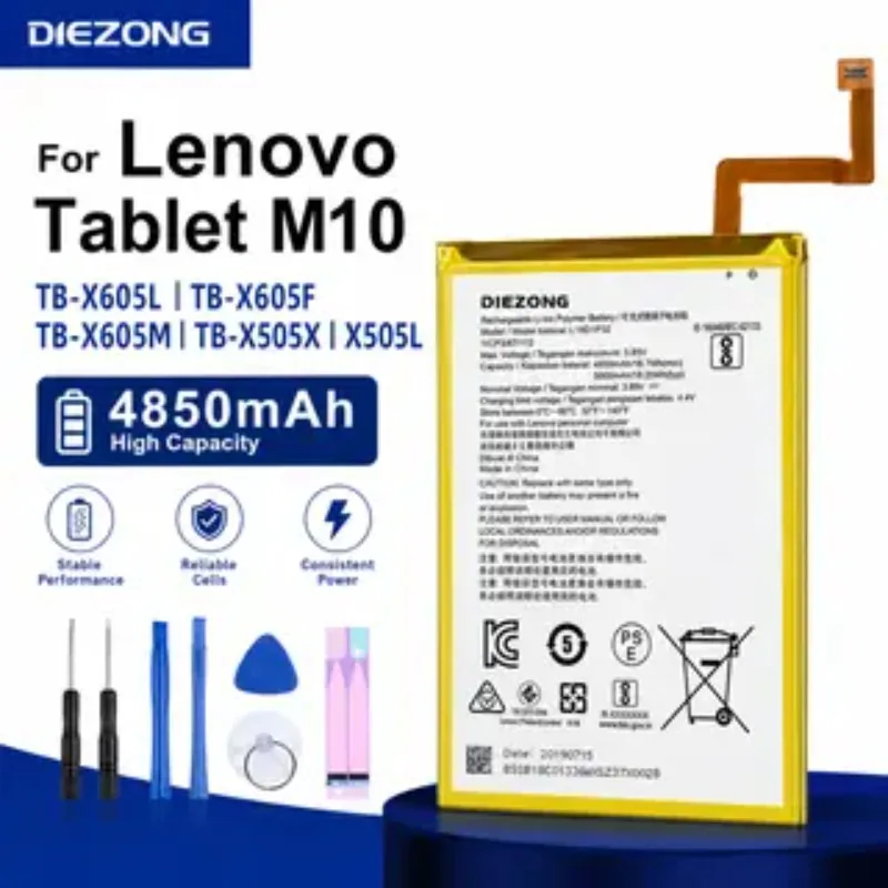 2026 NEW   L18D1P32 Battery For Lenovo Tab M10 TB-X505X X505L X505F TB-X605L TB-X605F TB-X605M Batteries  in stock