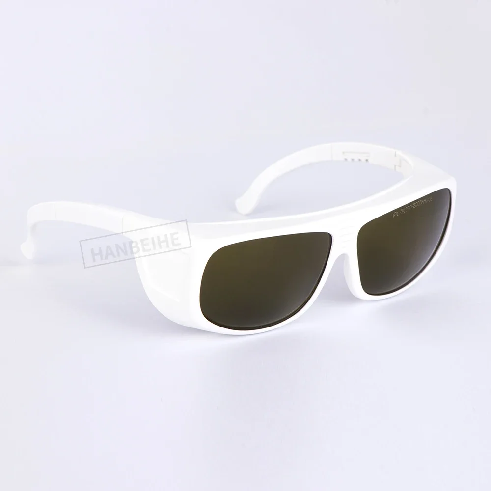 IPL safety glasses For 190-2000nm OD4+ CE with white frame E-light, OPT, Laser Hair Removal, pulse lighting