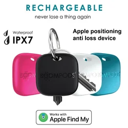 Smart GPS Tracker Work with Apple Find My APP ITag Rechargeable Anti Lost Reminder Device MFI Rated Locator Car Key Kids Finder