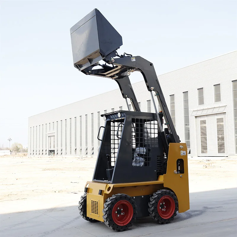 Best Heavy Duty 1 Ton Skid Steer Loader Brush Grapple Stump Bucket Attachment New Condition Backhoe Loader Core Engine Hot Sale