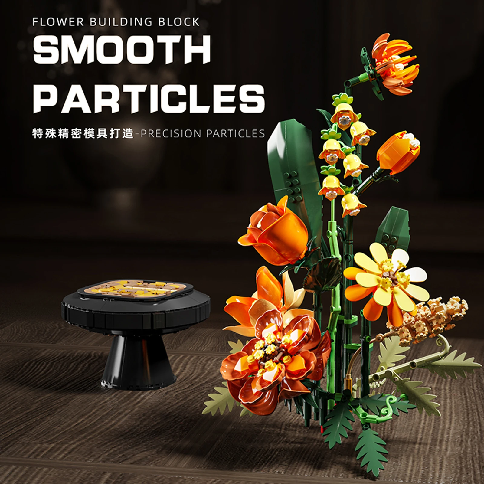 963PCS Botanical Flower Bouquet Potted Plant Building Blocks Construction Toys DIY Aesthetic Desktop Model Present for Adults