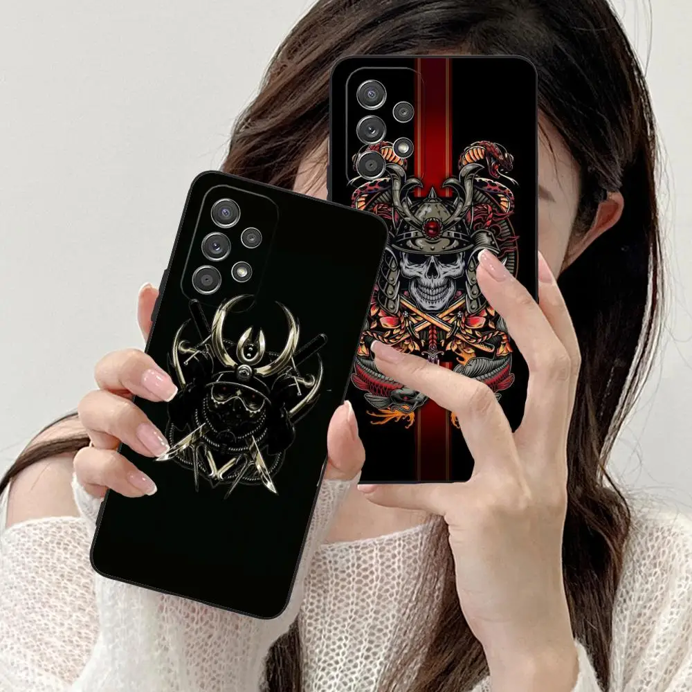 Hannya الساموراي المحارب قضية الهاتف لسامسونج غالاكسي A56 55 54 53 52 51 36 35 34 23 16 15 5G غطاء ملون جميل الهاتف الذكي #1