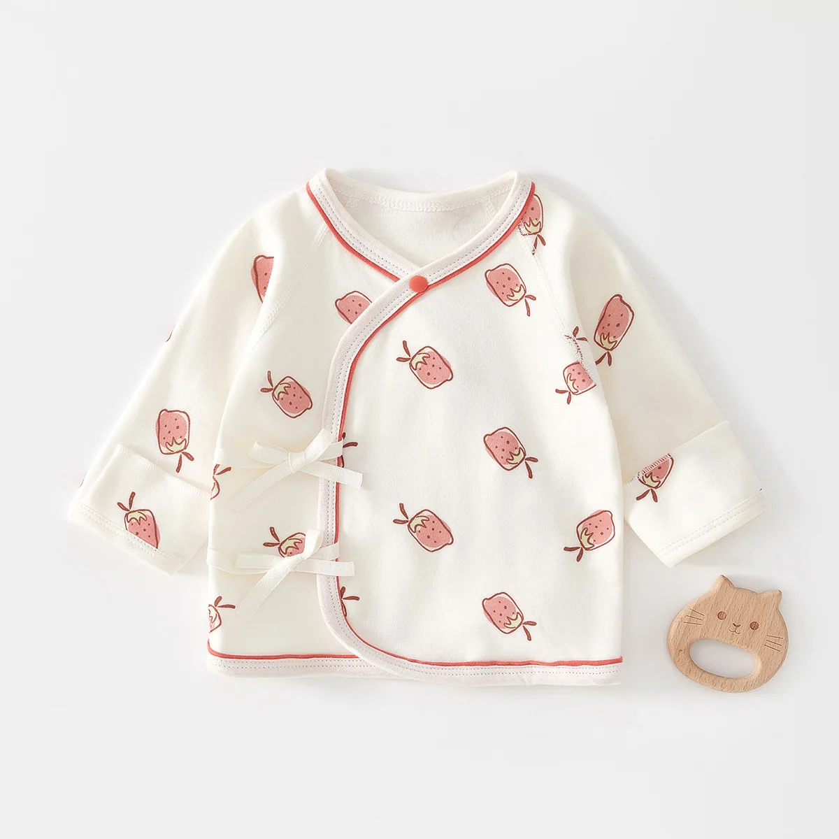 Spring Newborn Tops 0-3 Months Unisex Baby Cardigans, Comfortable and Breathable Pure Cotton Half-Back Design Infant Outerwear