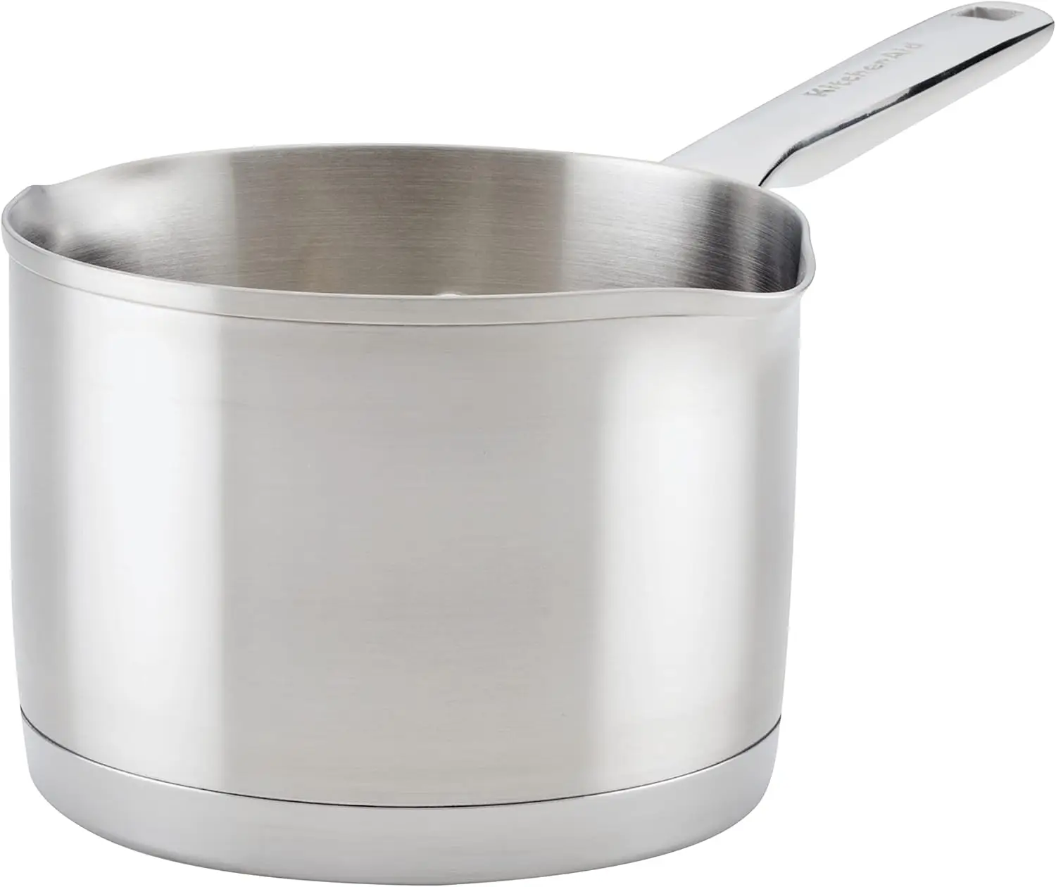 

3-Ply Stainless Steel Saucepan with Pour Spouts, 1.5 Quart - Even Heat Distribution
