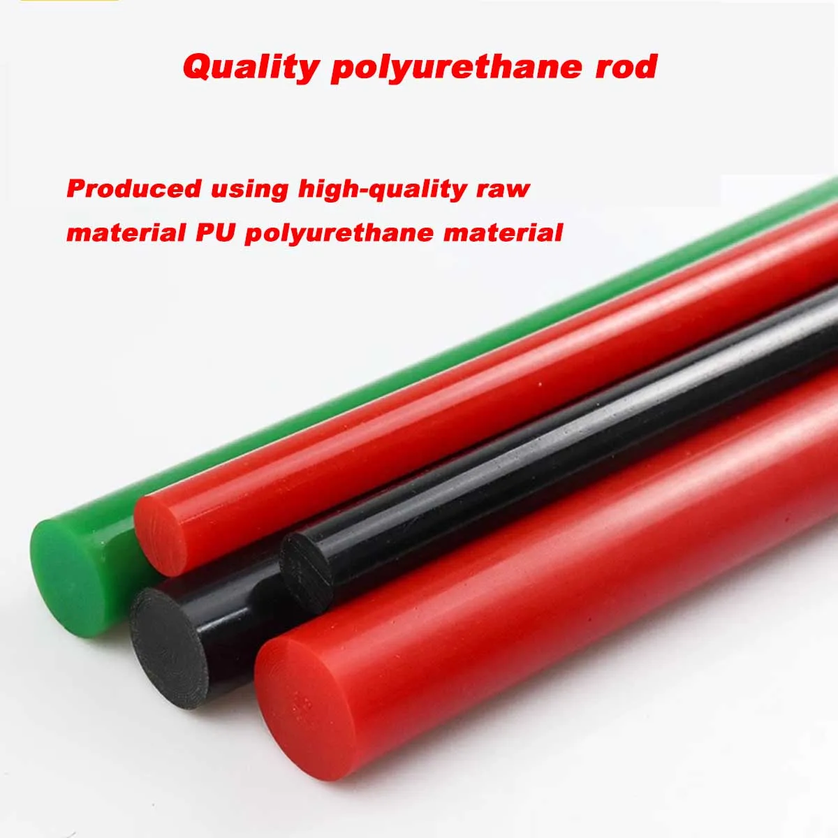 High Elasticity PU Rod Red Polyurethane Bar Black Rubber Stick Custom Size