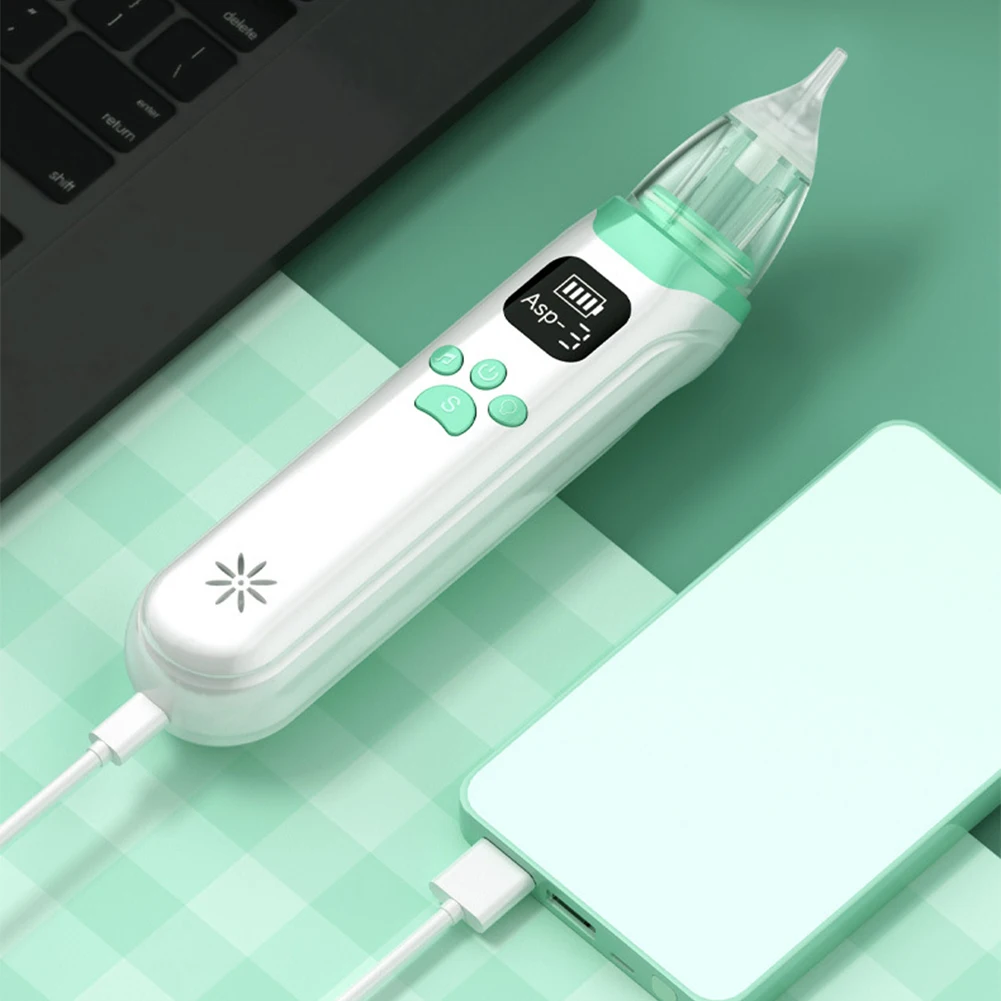 

Electric Nasal Mucus Suction LED Display Infant Nasal Aspirator with 3 Silicone Nozzles 3 Suction Levels for Newborns Toddlers
