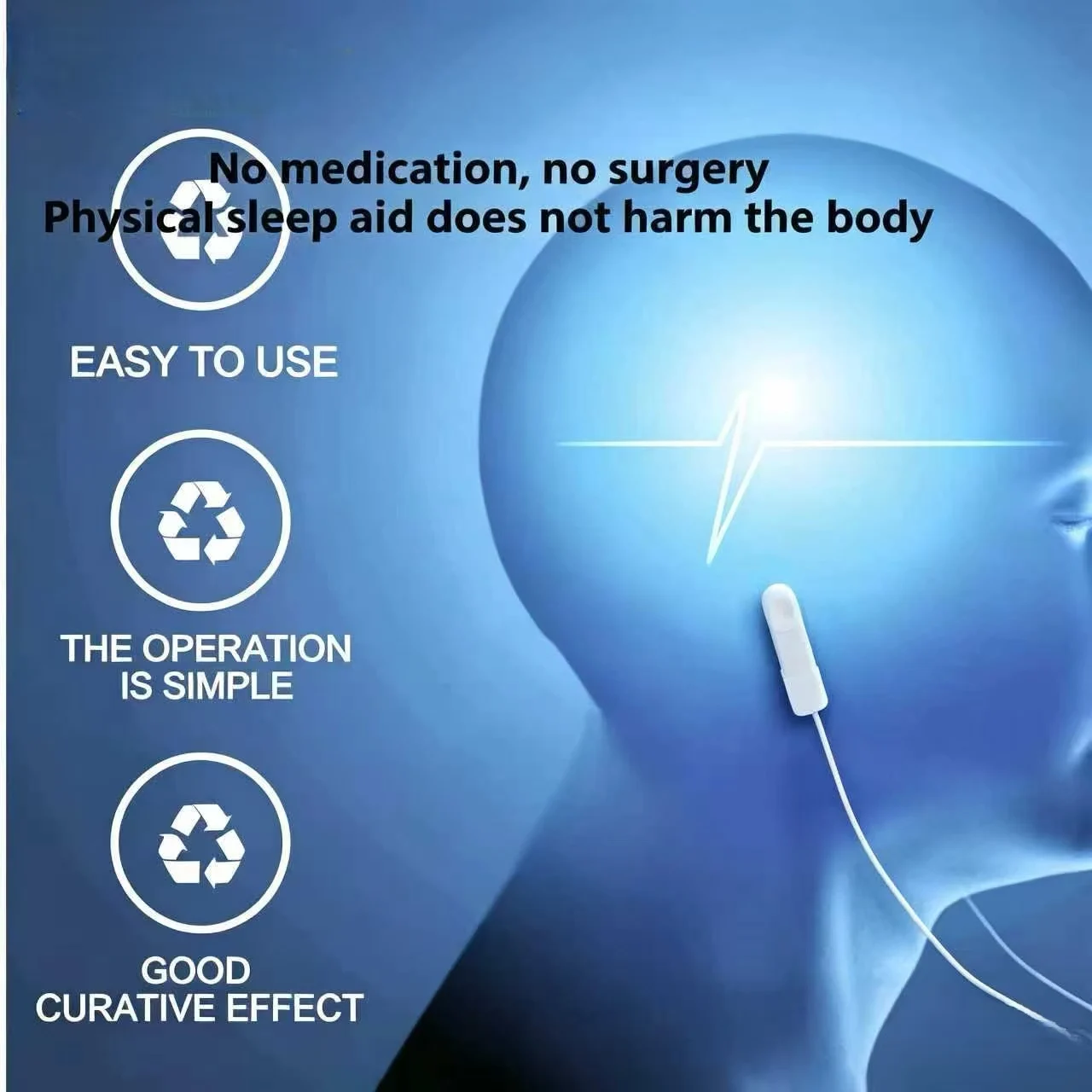 Professional α-Stim TENS Unit Treats Depression, Anxiety, Insomnia, Pain Relief, Home Physiotherapy Device